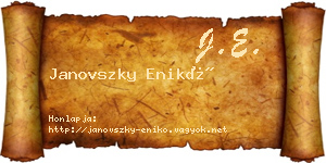 Janovszky Enikő névjegykártya