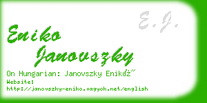 eniko janovszky business card